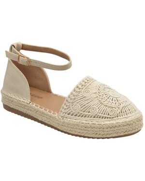 Dunlop Ankle Strap Flatform Shoes - Natural