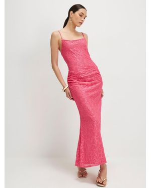 River Island Strappy Lace Drape Maxi Dress - Pink