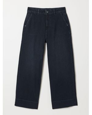 FatFace Fatface Hove Dark Petite Wide Leg Jeans - Blue