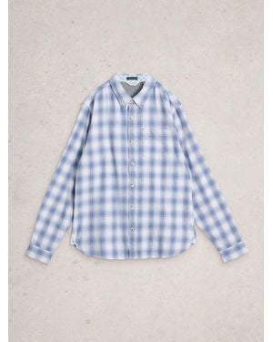 White Stuff Ludlow Two Tone Check Shirt - Blue