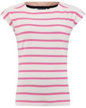 Weird Fish Bowe Striped Jersey T-Shirt - Pink