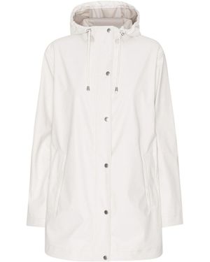 Ilse Jacobsen Straight Fit Lightweight Waterproof Rain Jacket - White