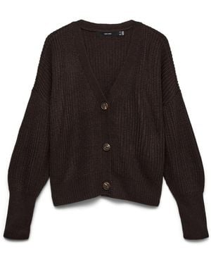 Vero Moda Button Down Knitted Cardigan - Black