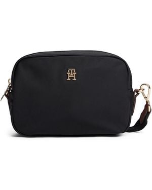 Tommy Hilfiger Monogram Crossbody Camera Bag - Black