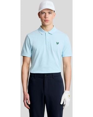 Lyle & Scott Eagle Golf Tech Polo Shirt - Blau