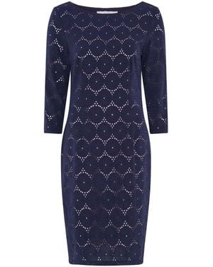 Gina Bacconi Mirabella Three-Quarter Sleeve Dress - Blue
