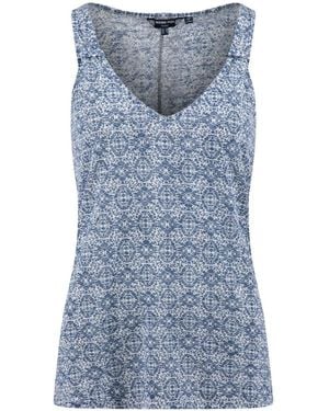 Weird Fish Aliana Printed Burnout Vest - Blue