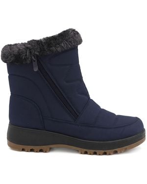 Pavers Warm Lined Twin Zip Weather Boots - Blue