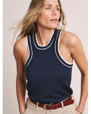 JD Williams Premium Contrast Trim Vest - Blue