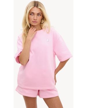 Loavies Daydream Believer T-Shirt With Logo - Pink
