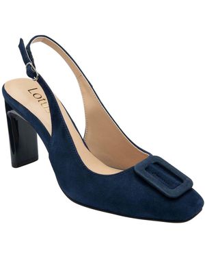 Lotus Slingback Court Shoes - Blue