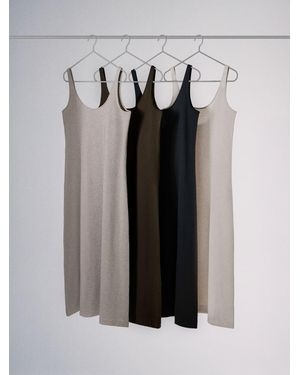 The Set 4 Pack Essentials Scooped Maxi Beach Dresses - Black
