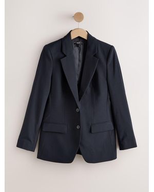 Next Tailored Single Breasted Blazer - Blue