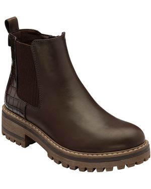 Lotus Zip-Up Ankle Boots - Brown