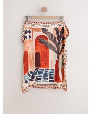 Next Marrakesh Scene Lightweight Square Scarf - White