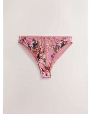 Ted Baker Floral High Leg Briefs - Pink