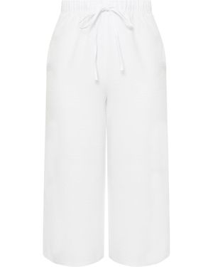 Yours Curve Verkürzte Hose - Weiß