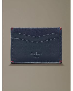 aubi Abney Leather Card Holder - Blue