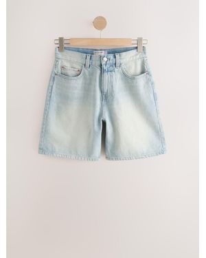 Next Bermuda Denim Shorts - Blue