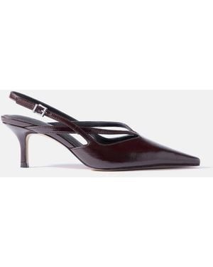 Mint Velvet Bianca Patent Slingback Heels - Red