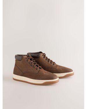 Next Nubuck Cupsole Boots - Brown