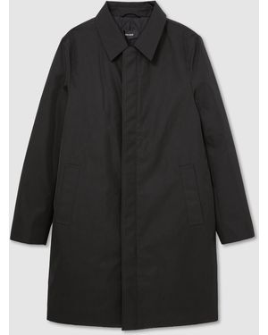 Reiss Technical Long Zip-Through Jacket - Black
