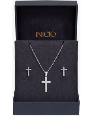 Inicio Polished Cross Set Gift Box - Blue