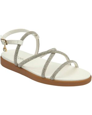 Lotus Diamante Wedge Sandals - White