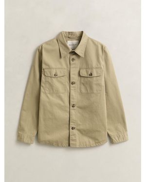GANT Cotton Twill Double Pocket Overshirt - Natural