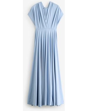 Next Jersey Multiway Wedding Guest Bridesmaid Maxi Dress - Blue