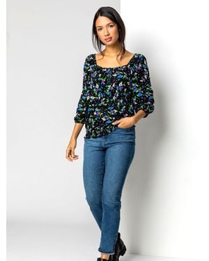 Roman Slim Leg Mom Jeans - Blue