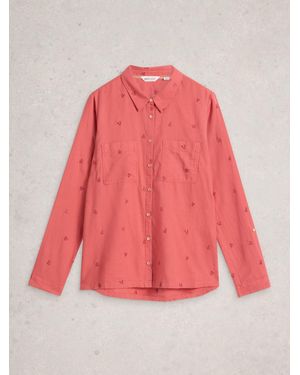 White Stuff Sophie Cotton Shirt - Pink