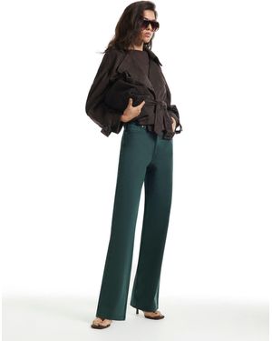 River Island Relaxed Fit Straight Leg Jeans - Green
