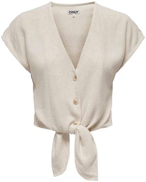 ONLY Tie Front Blouse - White