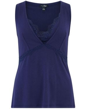 Pour Moi Sofa Loves Lace Hidden Mesh Support Soft Vest - Blue