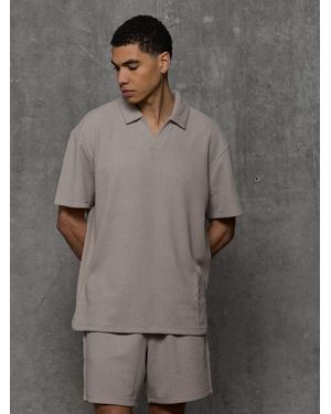 Kem Collection Textured Regular Fit Shorts - Gray