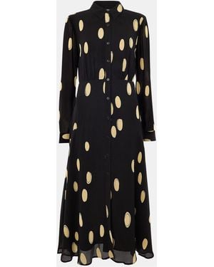 Whistles Abstract Spot Shirt Dress - Black