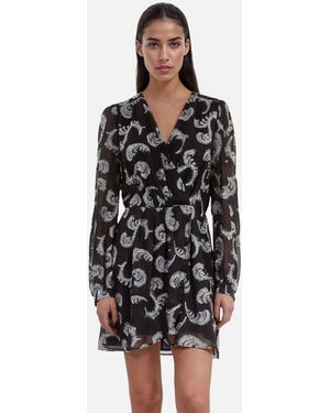 The Kooples Short Floating Sleeve Dress - Black