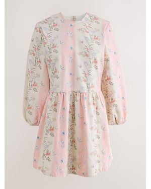 Cath Kidston Stripe Floral Denim Dress - Pink
