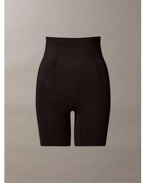 Calvin Klein Secure Sculpt Mid Thigh Shorts - Black