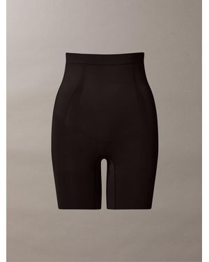 Calvin Klein Secure Sculpt Mid Thigh Shorts - Black