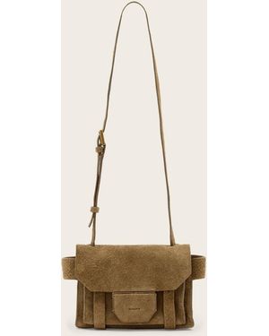 AllSaints Allsaints Ursa Mini Suede Cross-Body Bag - Natural