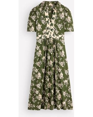 Boden Heidi Jersey Midi Tea Dress - Green
