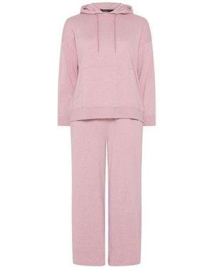Yours Curve Limited Hoodie & Sweatpants Set - Pink