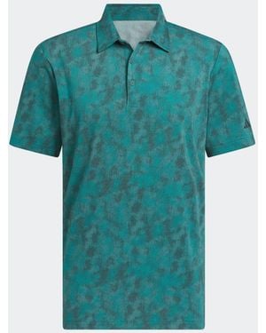 adidas Originals Textured Print Polo Shirt - Green