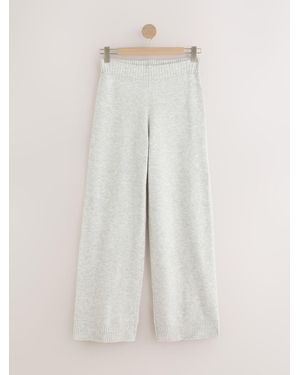 Next Knitted Wide Leg Sweatpants - White