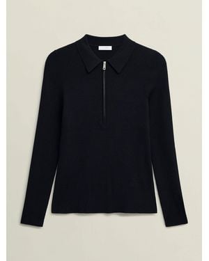 Hobbs Darcie Knitted Shirt - Blue