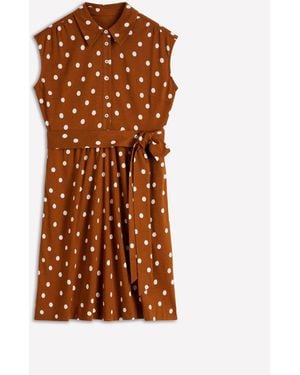 Boden Honor Short Jersey Shirt Dress - Brown