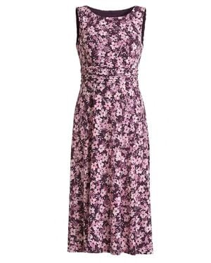 Gina Bacconi George Floral Print Midi Dress - Purple