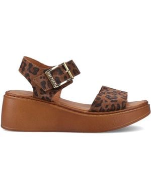 Hush Puppies Beatrix Nubuck Wedge Sandal - Brown